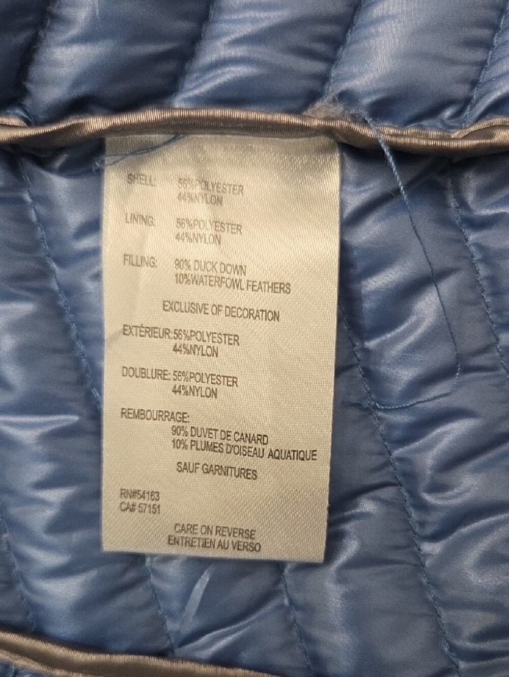 Calvin Klein Light Blue Quilted Packable Puffer Jacket with Hood - Picture 6 of 8